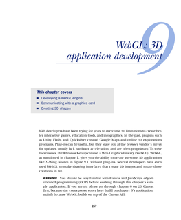 Webgl: 3D Application Development