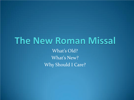 The New Roman Missal