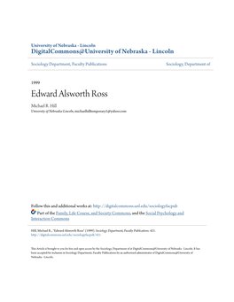Edward Alsworth Ross Michael R
