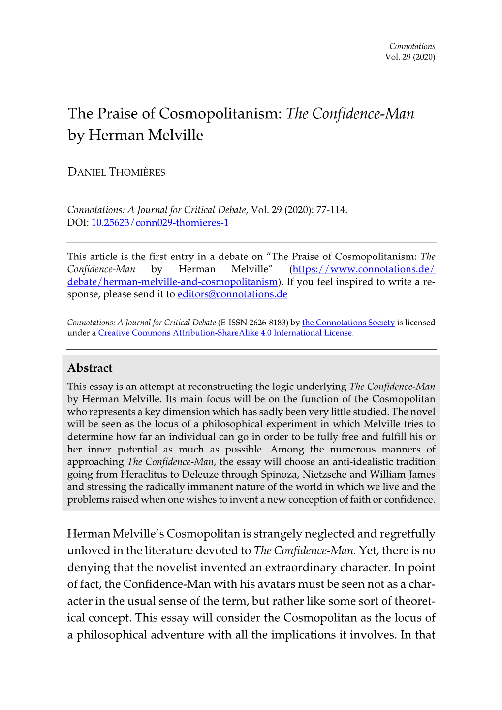 The Confidence-Man by Herman Melville