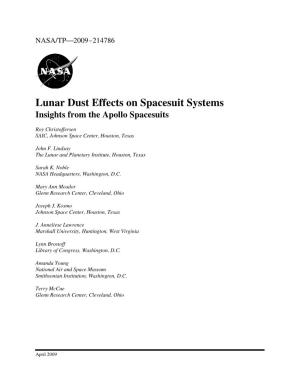 Lunar Dust Effects on Spacesuit Systems Insights from the Apollo Spacesuits