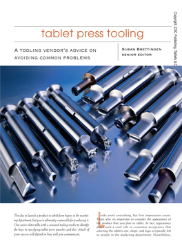 Tablet Press Tooling Press Tablet