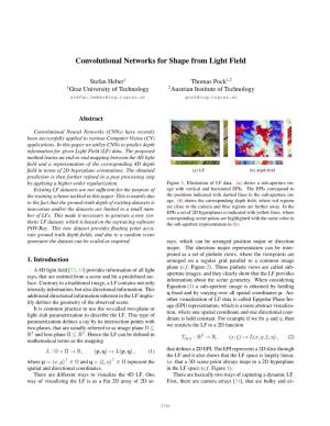 Convolutional Networks for Shape from Light Field
