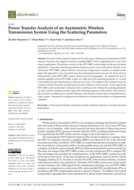 Power Transfer Analysis of an Asymmetric Wireless Transmission System Using the Scattering Parameters