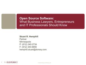 Open Source Software: What Business Lawyers, Entrepreneurs and IT Professionals Should Know