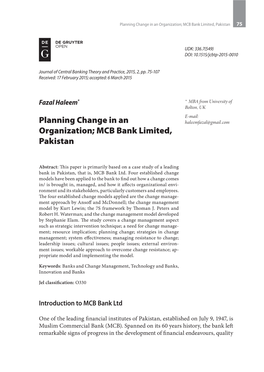 MCB Bank Limited, Pakistan 75