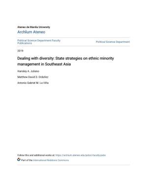 State Strategies on Ethnic Minority Management in Southeast Asia