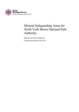Mineral Safeguarding Areas for North York Moors National Park Authority