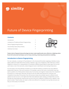 Future of Device Fingerprinting