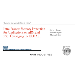 Intra-Process Memory Protection for Applications on ARM And