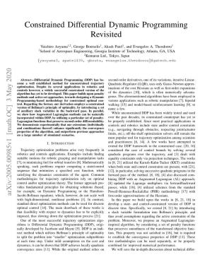 Constrained Differential Dynamic Programming Revisited