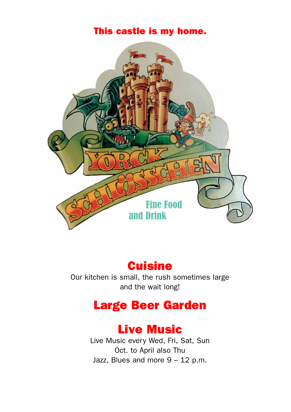 Large Beer Garden Cuisine Live Music