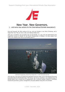 New Year. New Governors. (… and Some New Actions for the International Etchells Association!)