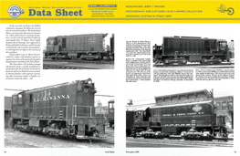 In This Issue of Scale Rails, the NMRA Is Pleased to Announce the Debut of a Series of New Or Revised Data Sheets
