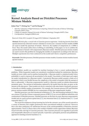 Kernel Analysis Based on Dirichlet Processes Mixture Models