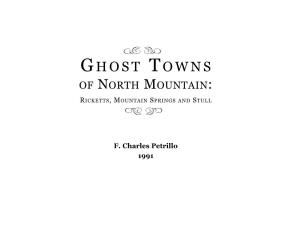 Ghost Towns of North Mountain: Ricketts, Mountain Springs, Stull