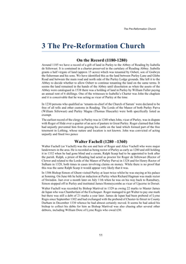 The Pre-Reformation Church