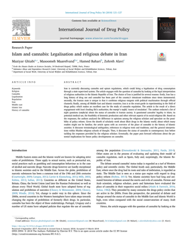 Islam and Cannabis Legalisation and Religious Debate in Iran