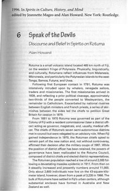 Discourse and Belief in Spirits on Rotuma