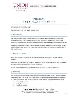 Policy: Data Classification
