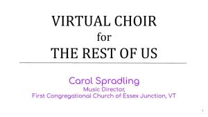 Virtual Choir for the Rest of Us Handout