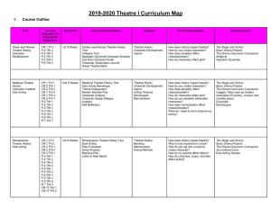 2019-2020 Theatre I Curriculum Map I
