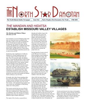The Mandan and Hidatsa Establish Missouri Valley Villages