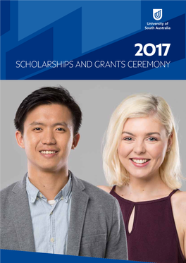 2017 Scholarships and Grants Ceremony Front Cover: Previous Scholarship Recipients, Eddy Au and Alicia Barker 2017 Scholarships and Grants Ceremony