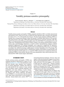 Variably Protease-Sensitive Prionopathy. Emerg Infect Dis 20: 2006–2014.)