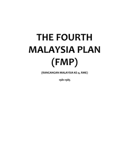 Fourth Malaysia Plan (Fmp)