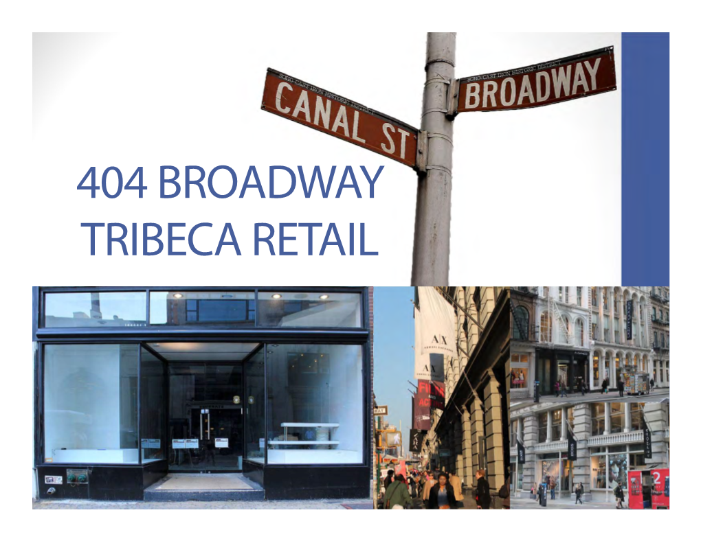 404 Broadway Tribeca Retail 404 Broadway – Tribeca Retail