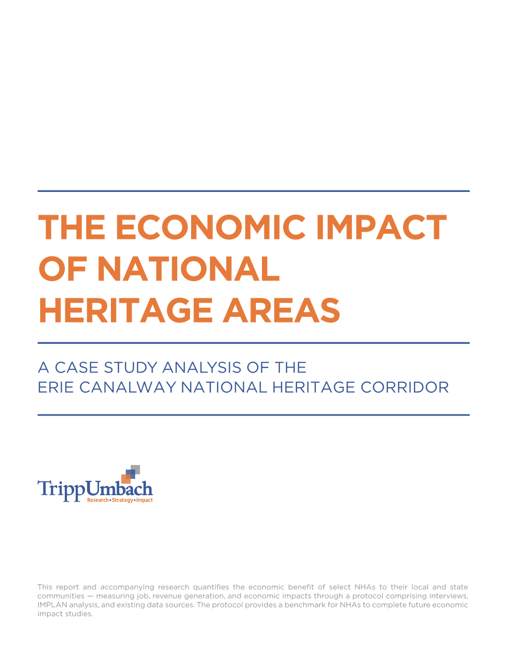 Economic Impact of National Heritage Areas