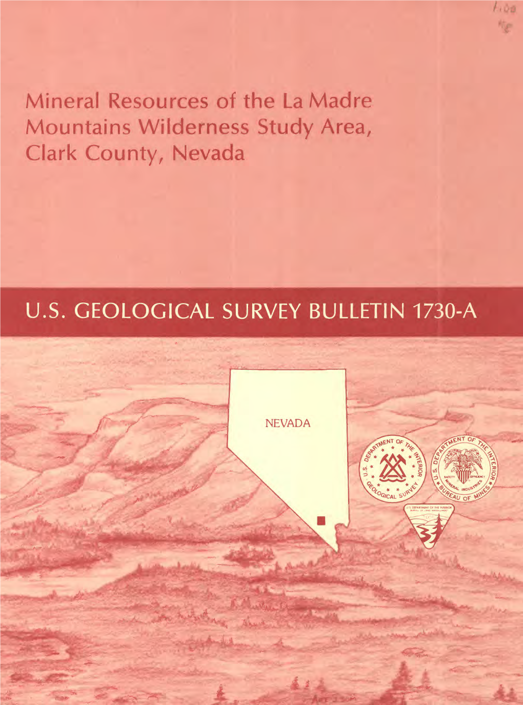 Mineral Resources of the La Madre Mountains Wilderness Study Area, Clark County, Nevada