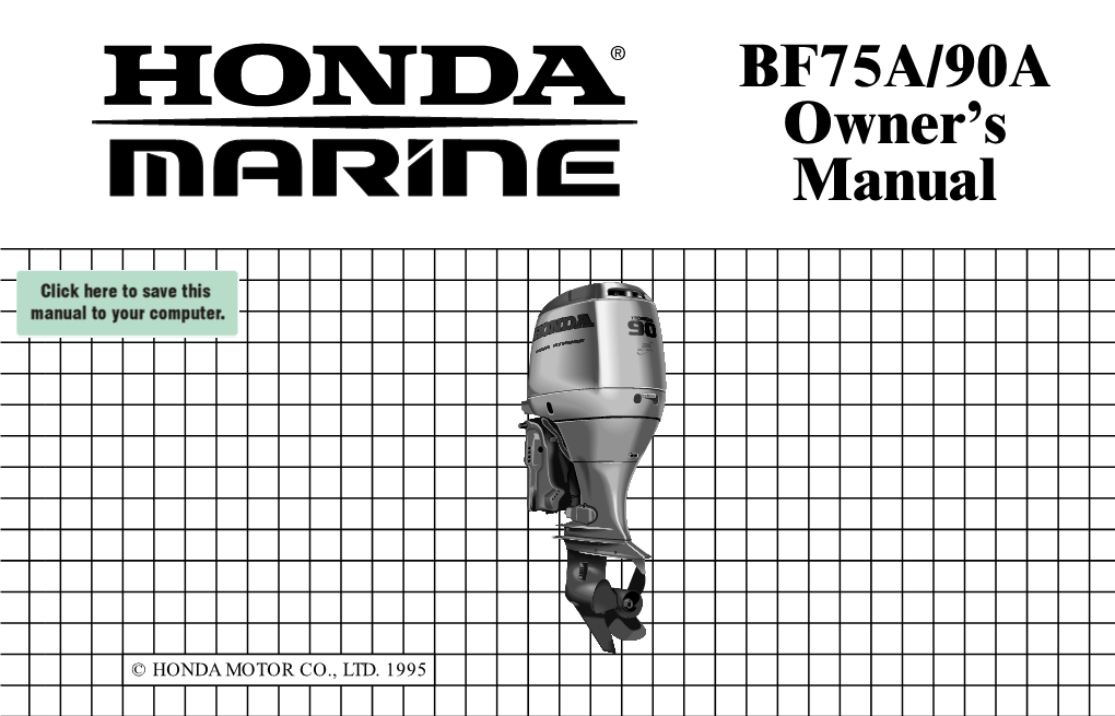 BF75A/90A Owner's Manual