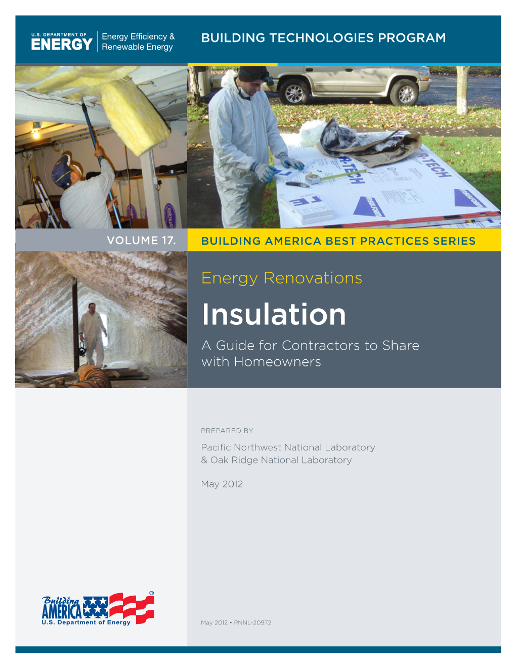 Insulation a Guide for Contractors to Share with Homeowners