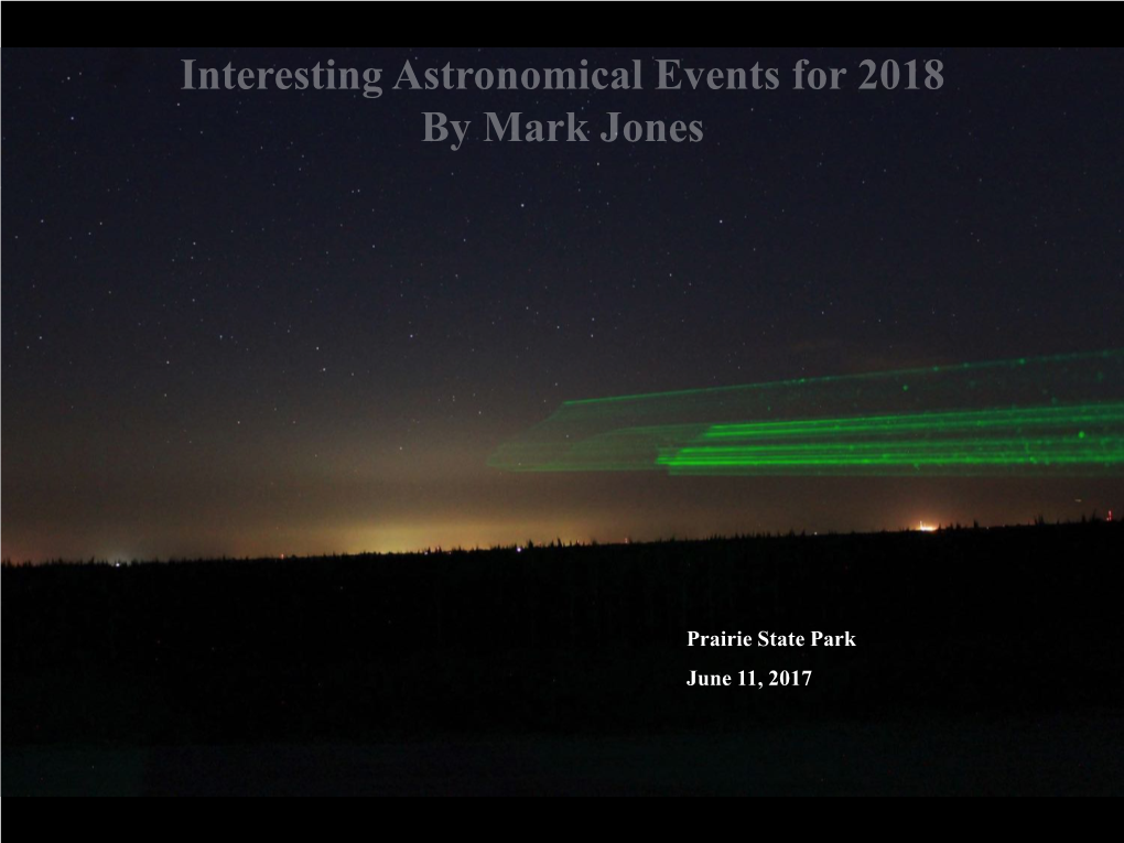 2018 Astro Observing Events