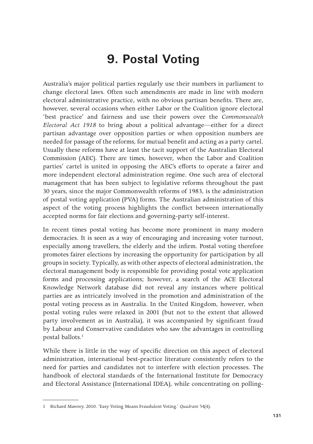 9. Postal Voting