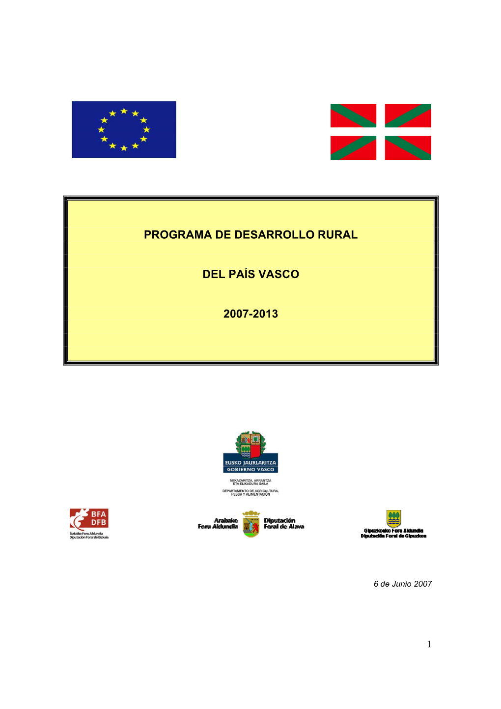 Programa De Desarrollo Rural Del País Vasco 2007-2013