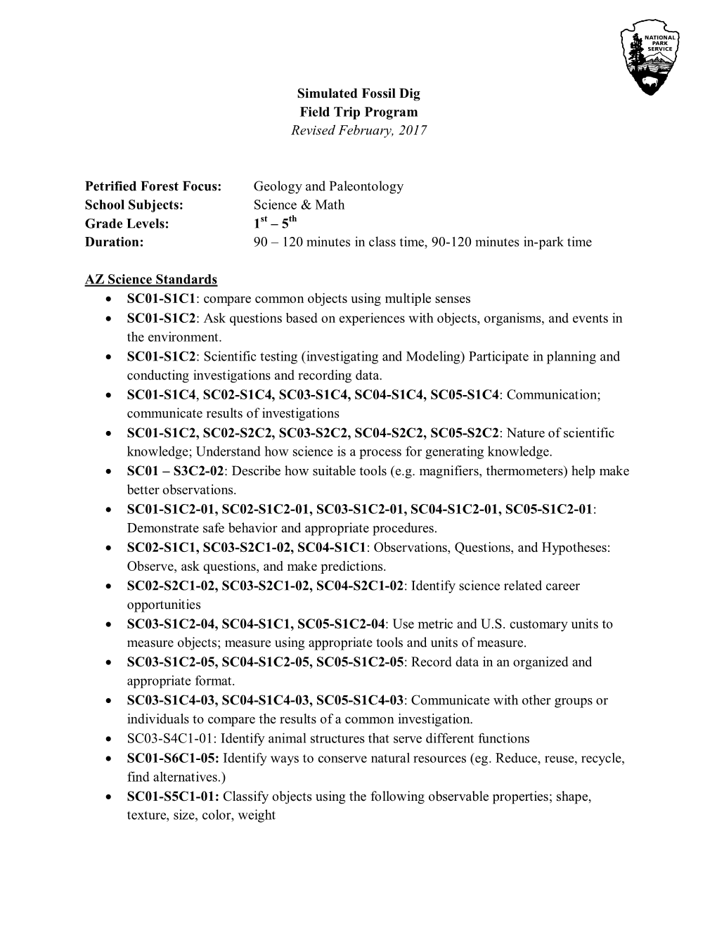 Download Simulated Fossil Dig Teacher's Guide