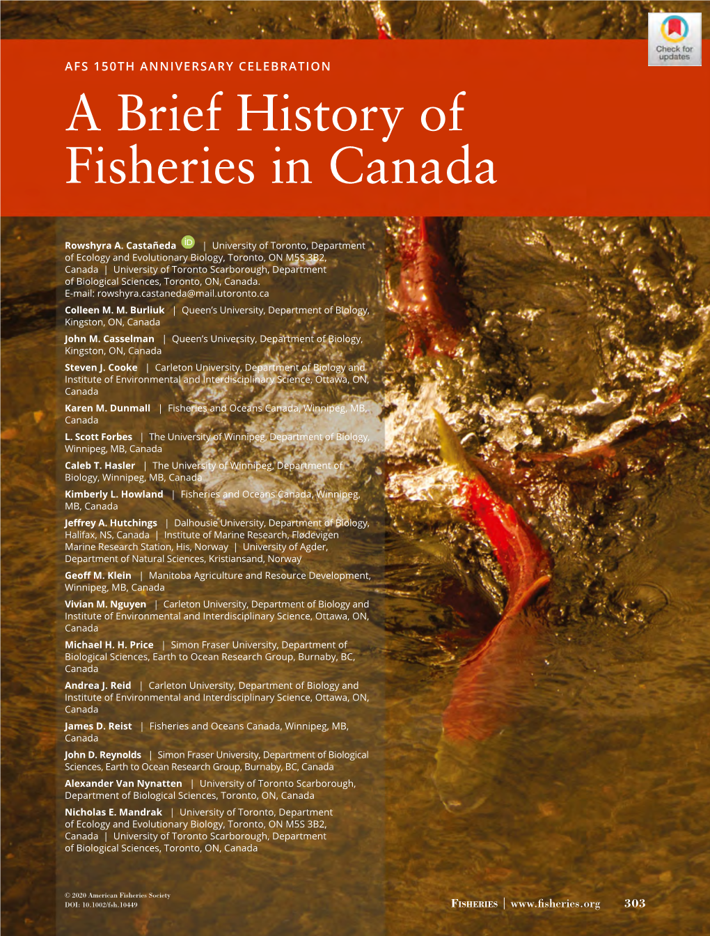 A Brief History of Fisheries in Canada