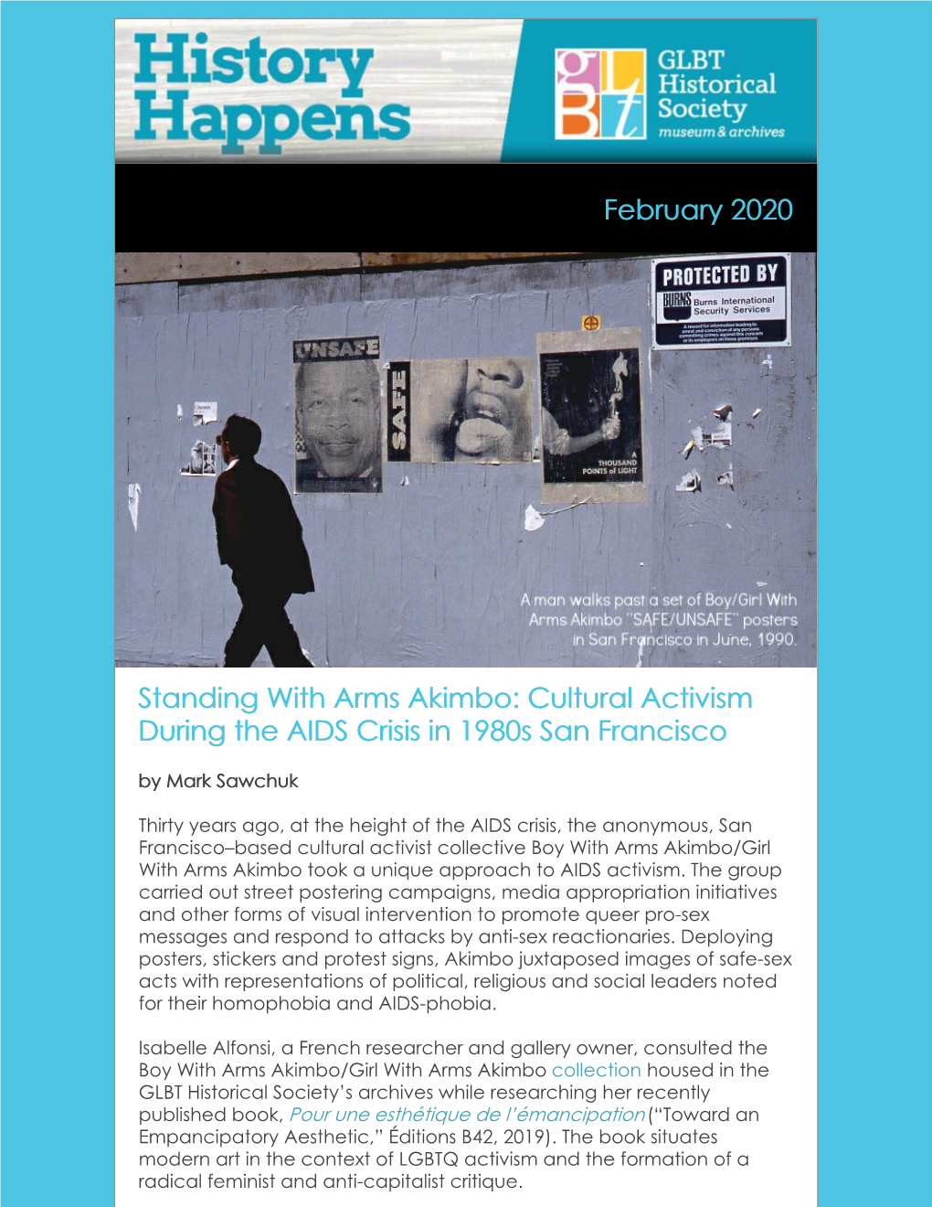 February 2020 Standing with Arms Akimbo: Cultural Activism During