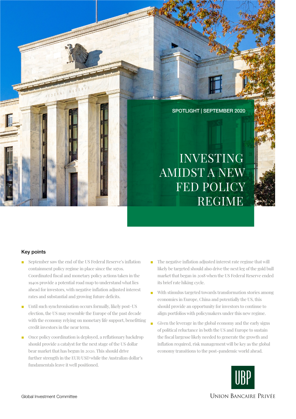 Investing Amidst a New Fed Policy Regime