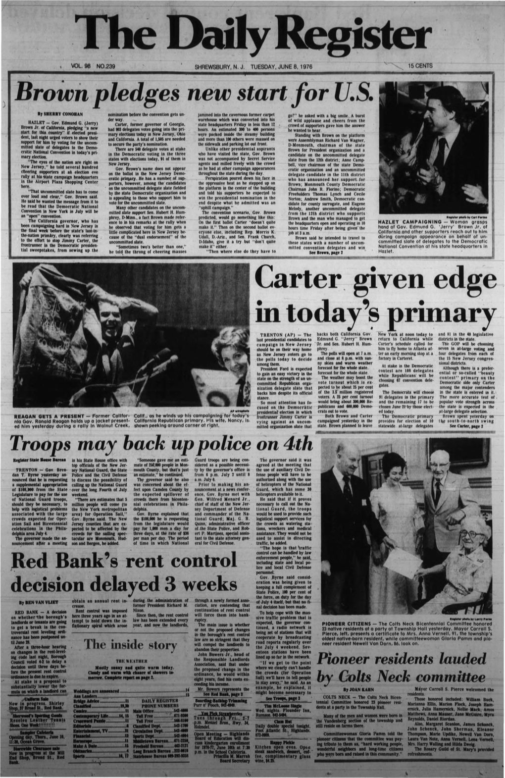 Carter Given Edge in Today's Primary