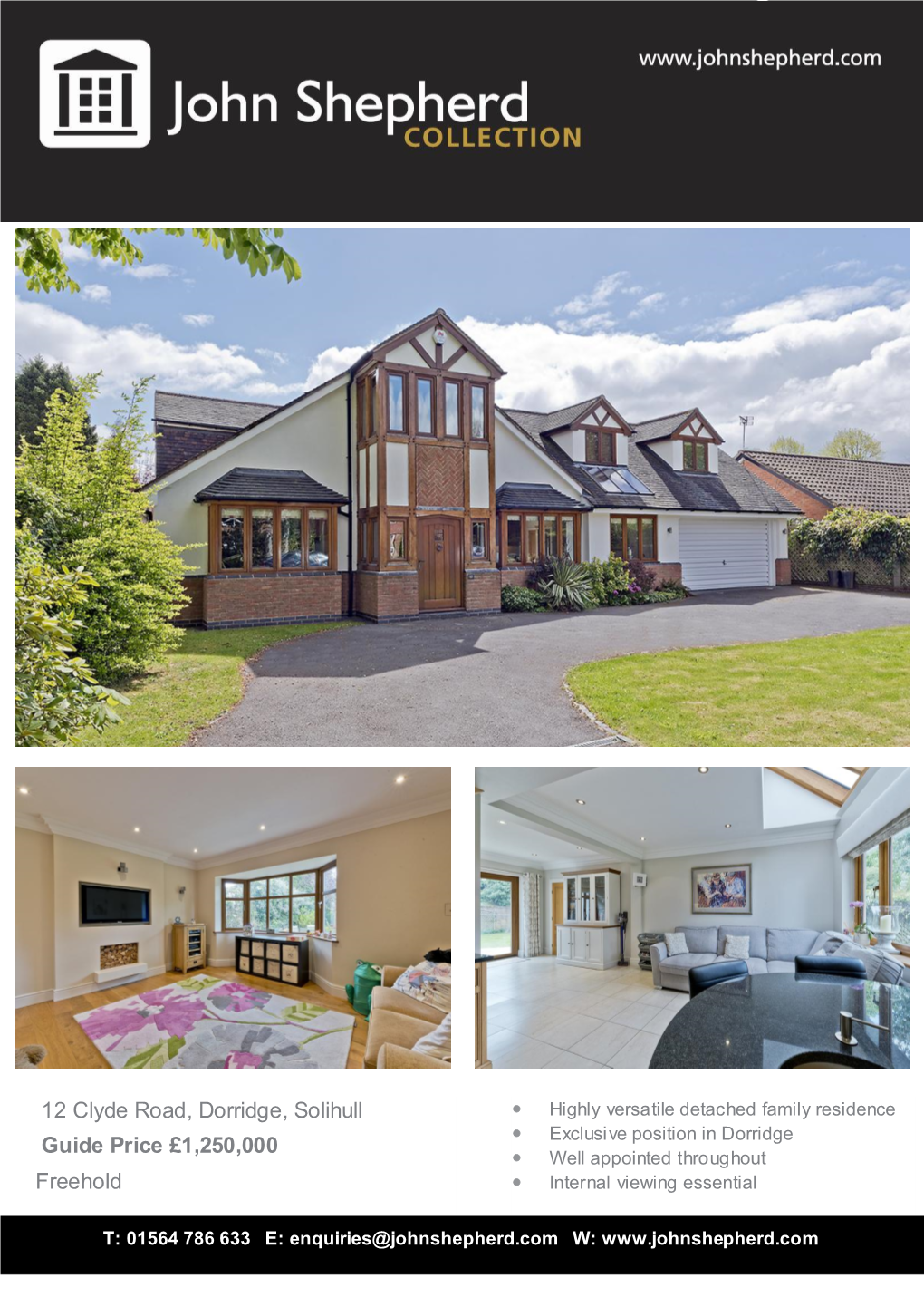 12 Clyde Road, Dorridge, Solihull Guide Price £1,250,000 Freehold