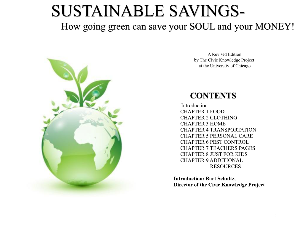 Sustainable Savings Booklet