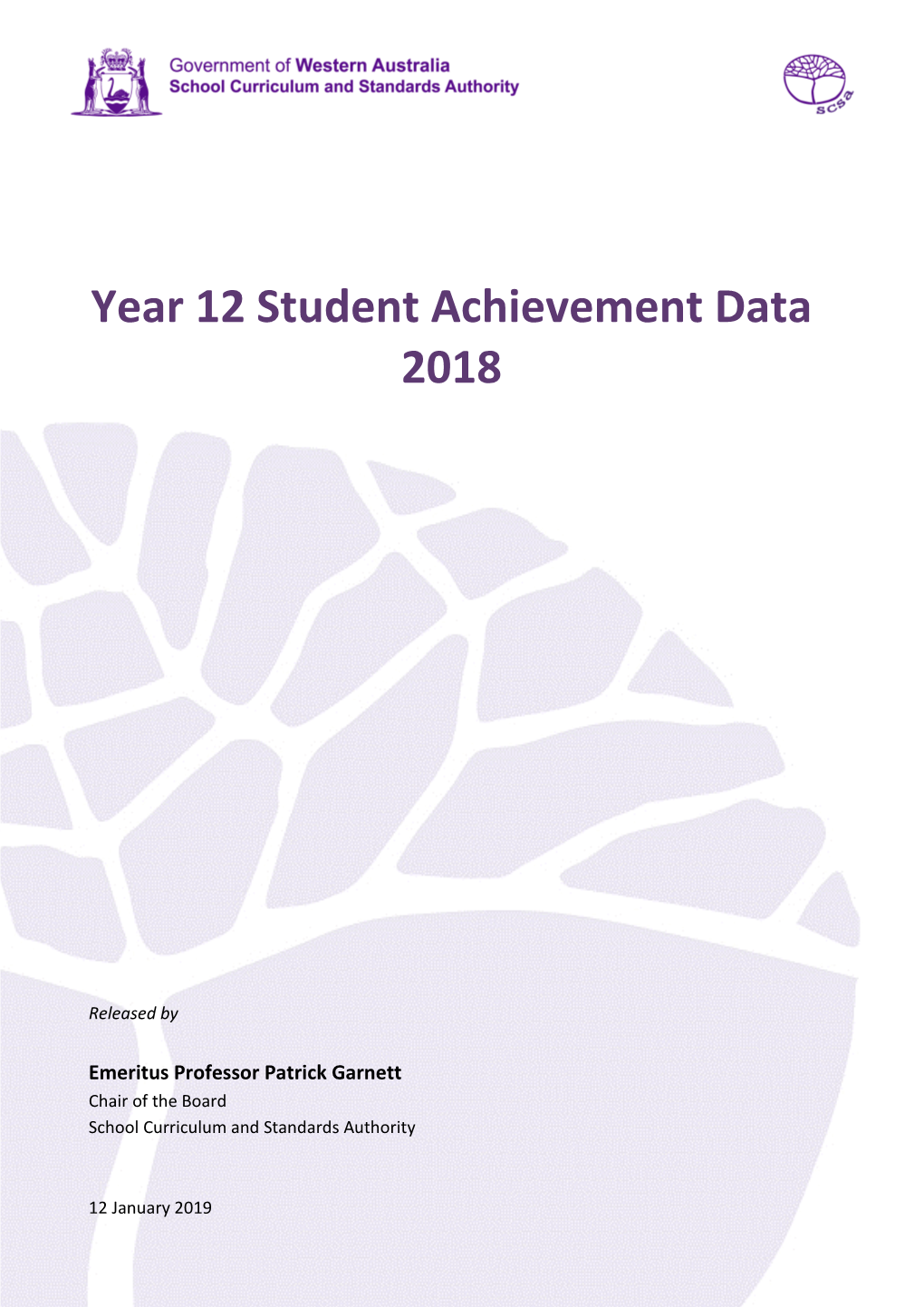 Year 12 Student Achievement Data 2018