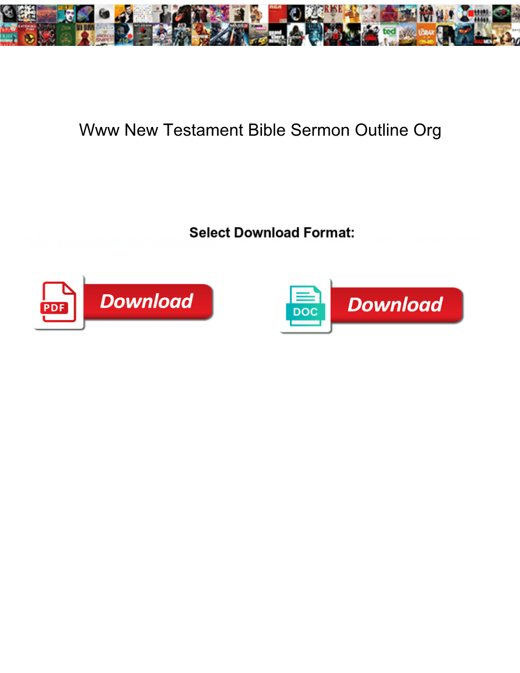 Www New Testament Bible Sermon Outline Org