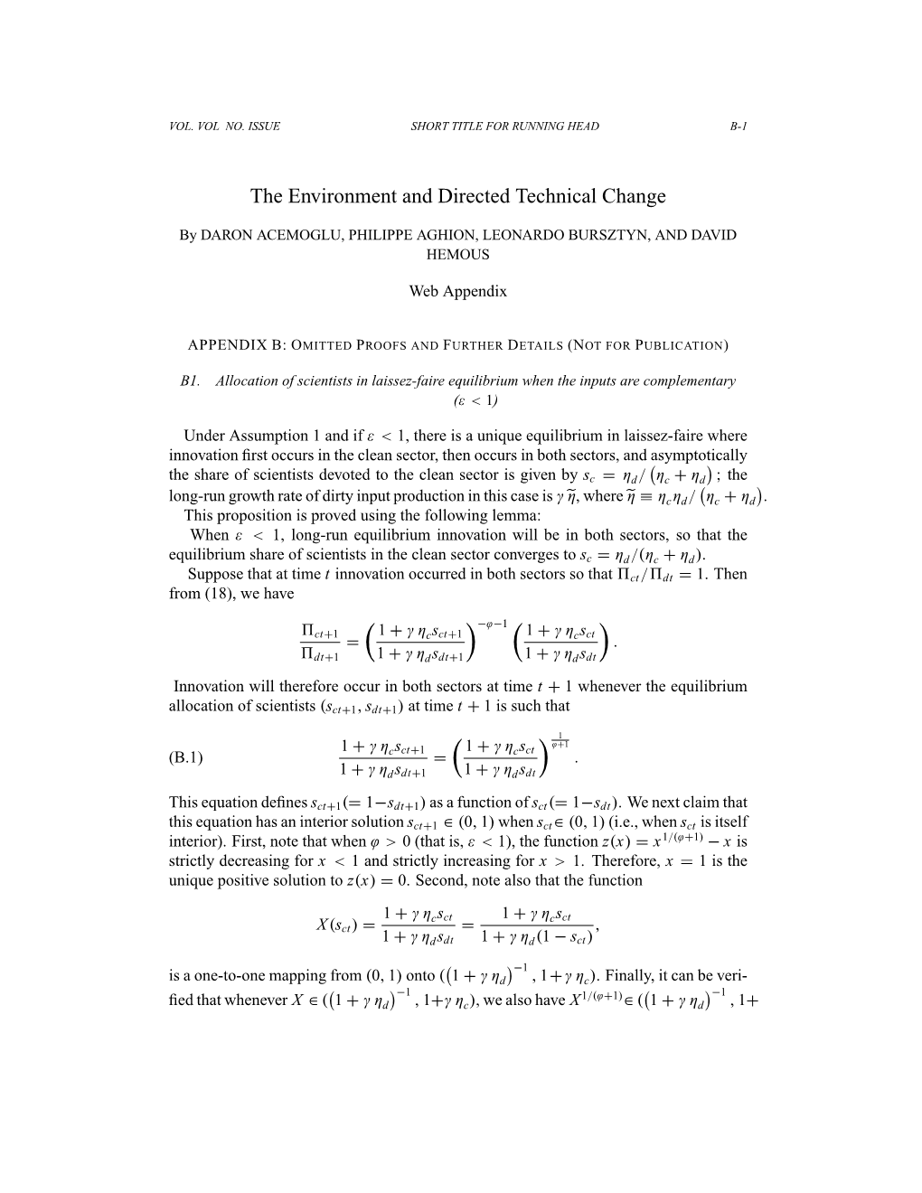 The Environment and Directed Technical Change