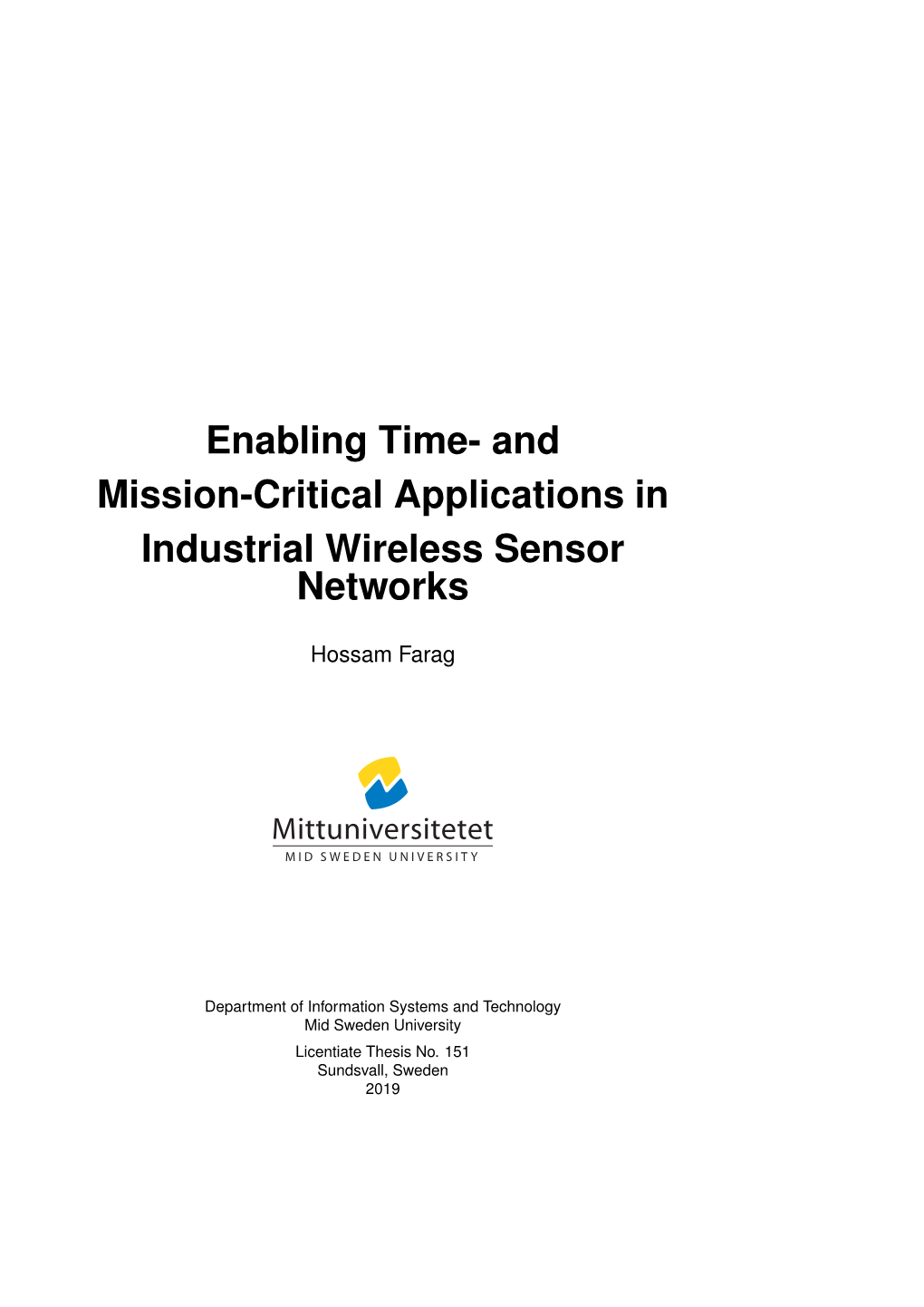 And Mission-Critical Applications in Industrial Wireless Sensor Networks