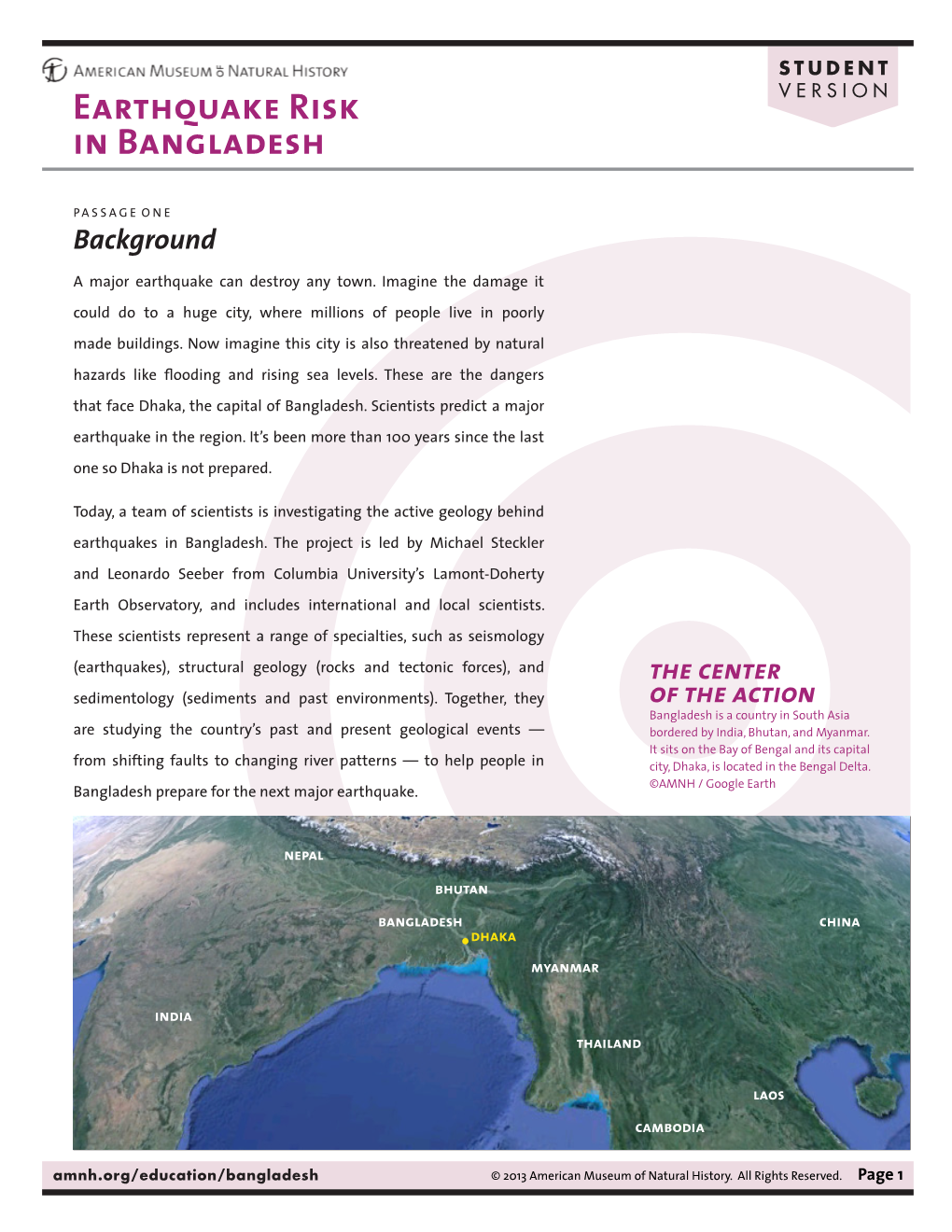 Earthquake Risk in Bangladesh